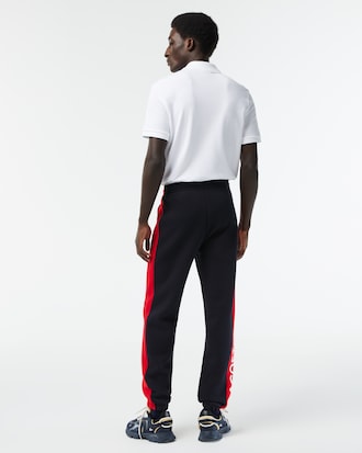 Men’s Sweatpants with Branding and Contrast Stripe Detail