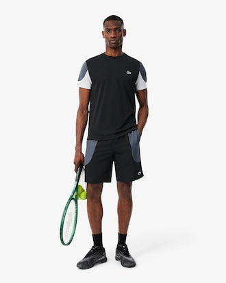 Playera Deportiva con Bloques de Color Estampados