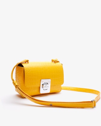 Bolso de mano Amelia de piel repujado con cierre de metal para mujer