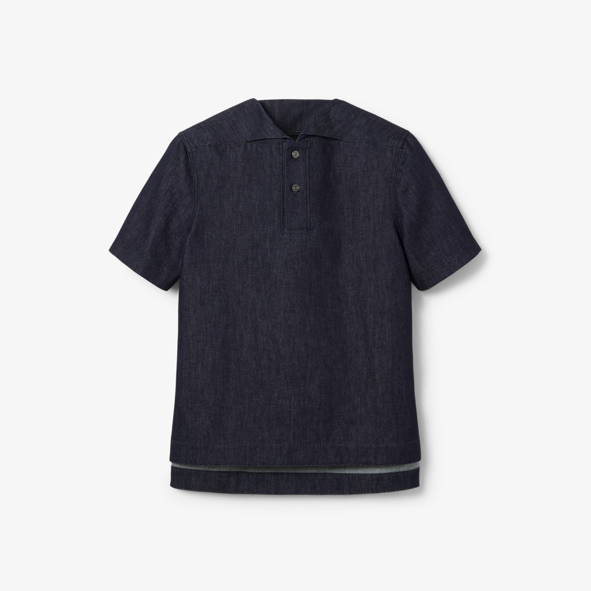 Runway Loose Fit Denim Polo Shirt - Polo Shirts - New In 2026