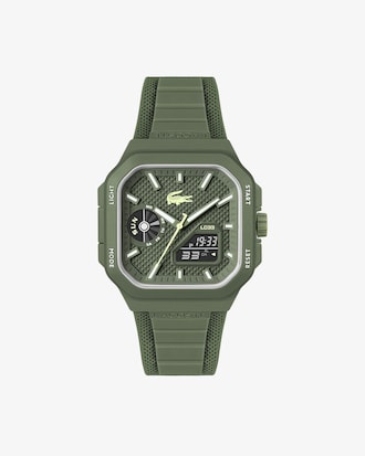 LC33 Analog and Digital Square Silicone Watch