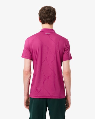 Polo de Tenis con Cocodrilo de Jacquard Ultra Dry
