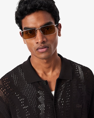 Chemise maille ajour&eacute;e crocodile