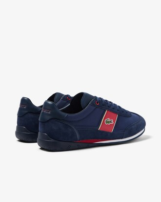 Men's Lacoste Angular Textile and Leather Trainers