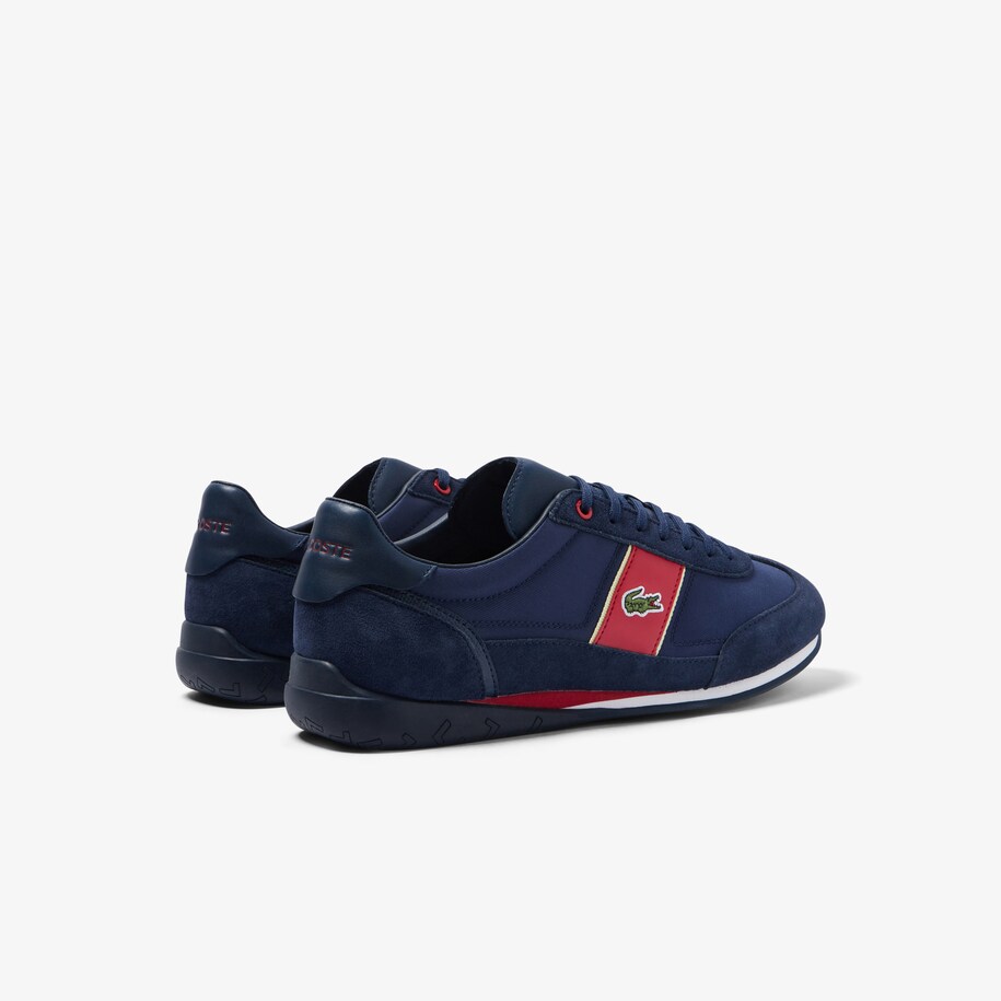 men's lacoste angular textile and leather sneakers
