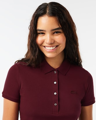 Women's L.12.D Slim Fit Stretch Mini Piqué Polo