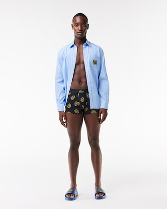 Men's Printed Stretch Cotton Trunks