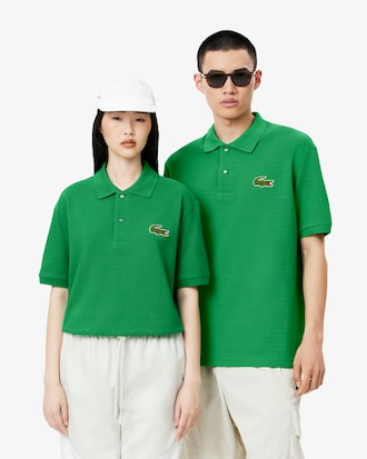 Unisex Loose Fit L.12.12 Piqué Badge Polo