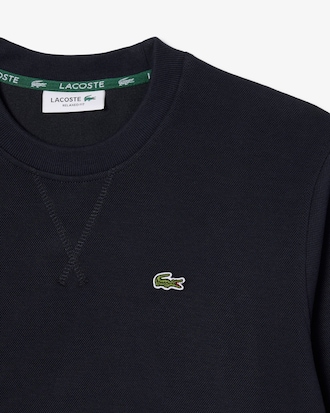 Women's Relaxed Fit Piqu&eacute; Crew Neck Sweatshirt