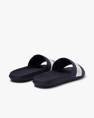 Men's Croco Metallic Synthetic Slides