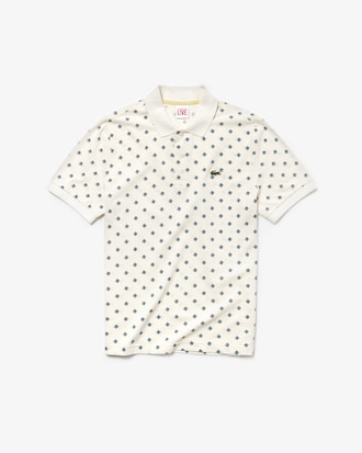 Polo Lacoste LIVE ultra slim fit en minipiqu&eacute; con miniestampado de cashmere para hombre