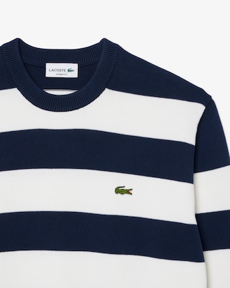 Striped Cotton Crew Neck Sailor Sweater