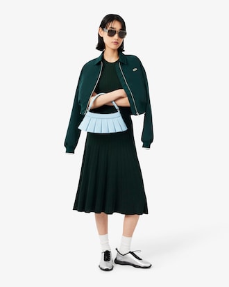 Robe c&ocirc;tel&eacute;e coton m&eacute;lang&eacute; &agrave; plis