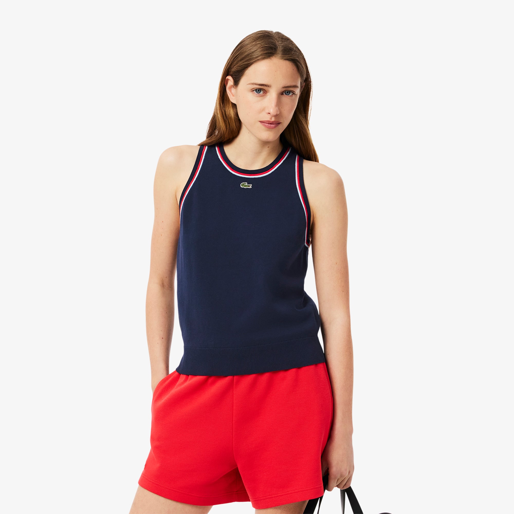 Women's Cotton Jersey Sleeveless Top - Sweaters & Sweatshirts