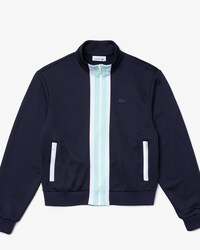 Women&rsquo;s Stand-up Collar Contrast Stripe Jacket
