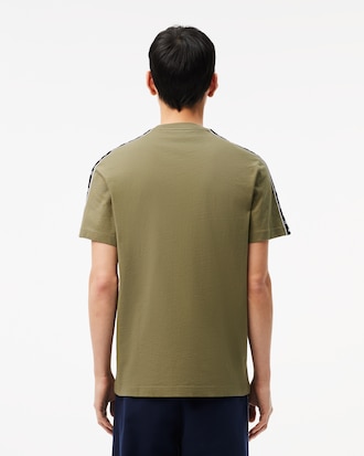 Men's Logo Stripe Cotton T-Shirt