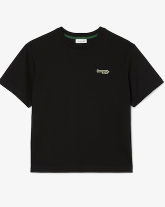 Women's Oversized Short Cut Cotton Logo T-Shirt