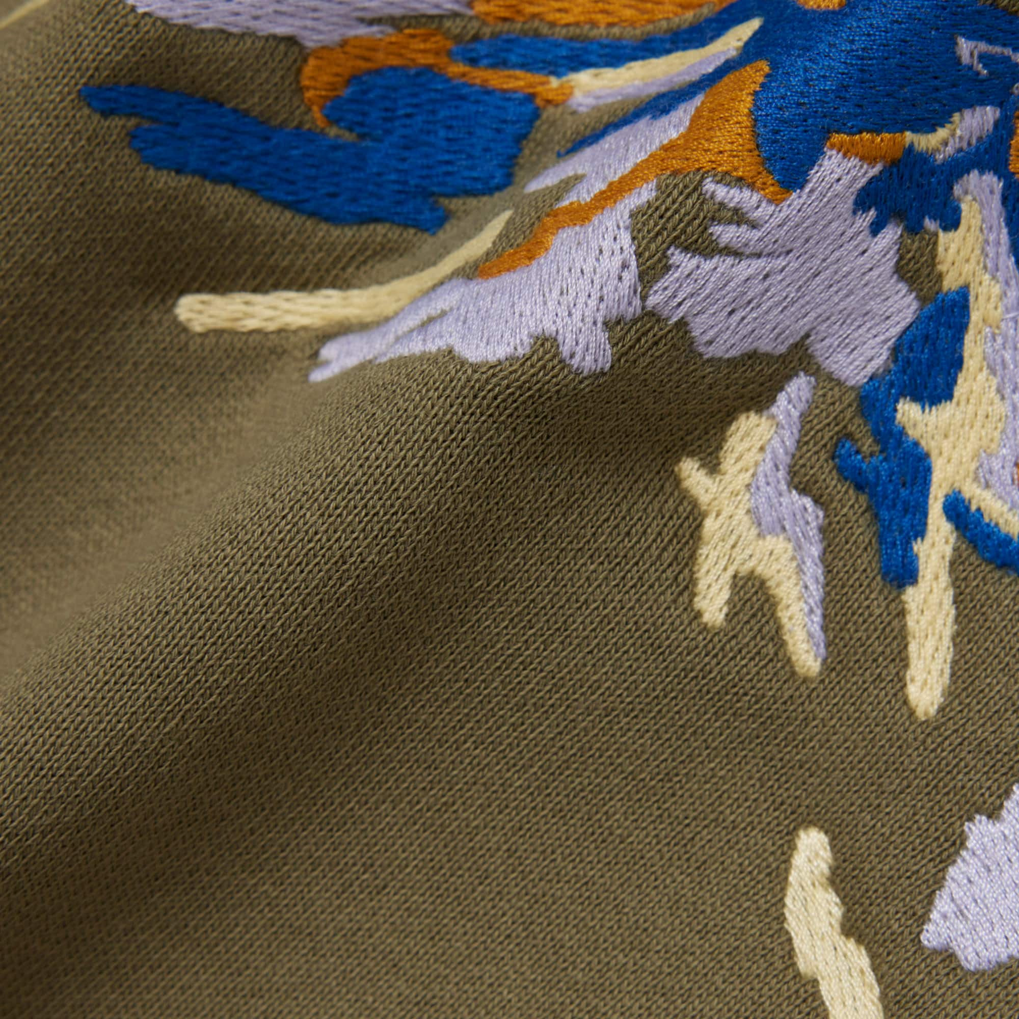 Men's Embroidered Motif Fleece Sweatshirt