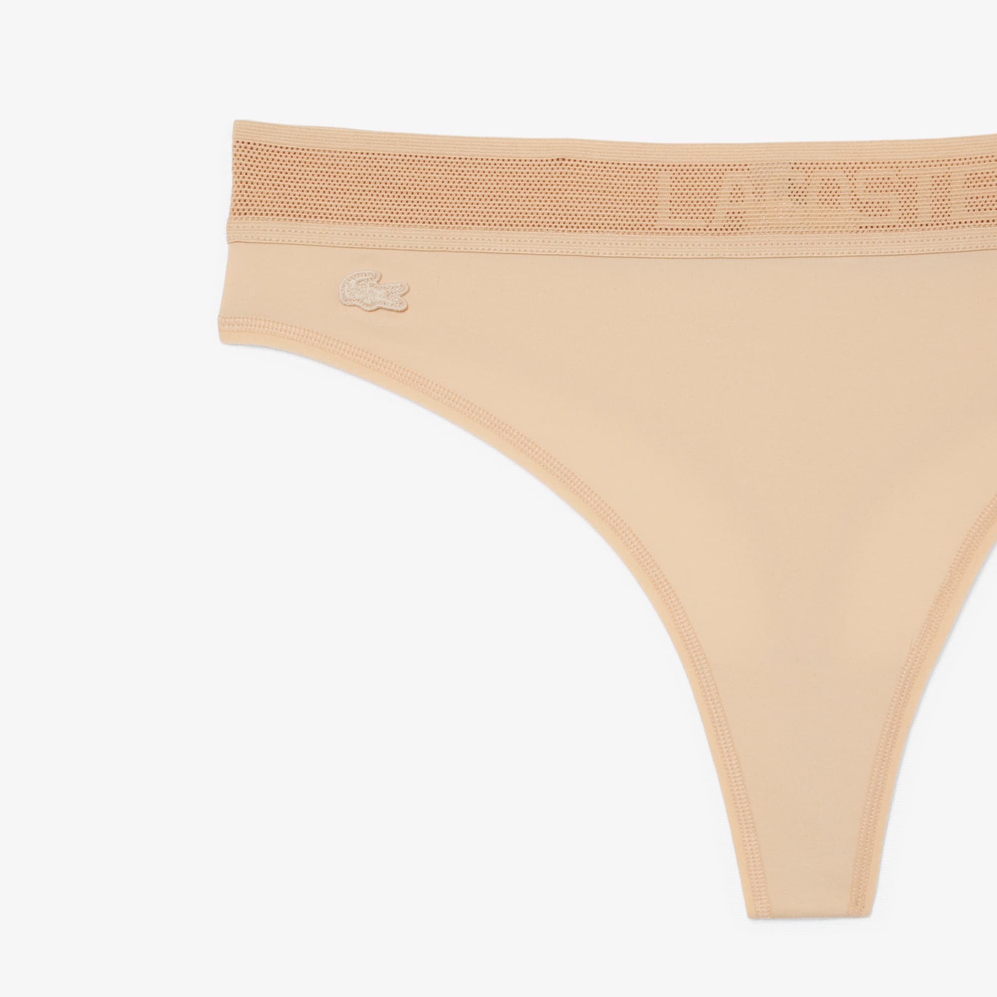 Logo Waist Microfiber String Briefs