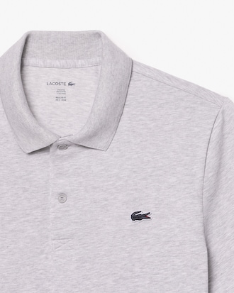 Men's Regular Fit Long Sleeve Cotton Blend Polo