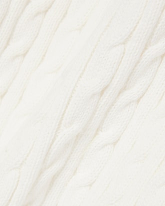 Striped Cable Knit Polo Collar Sweater