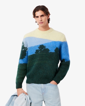 Men's Landscape Alpaca Wool Sweater