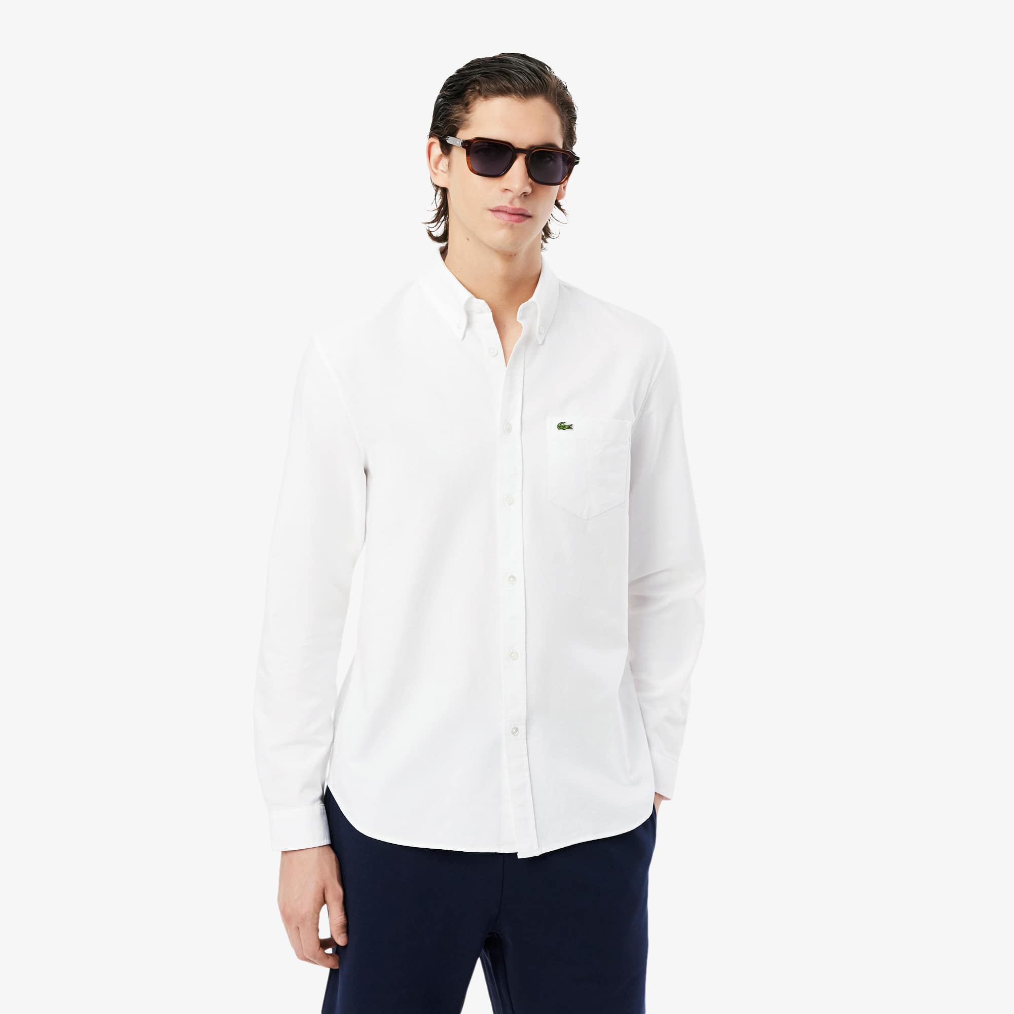 【LC25SS326】LACOSTE メンズカジュアルシャツ CH1911 Men's Regular Fit Oxford Shirt - Button Down Shirts - New In