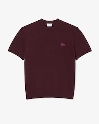 Pull col rond manches courtes coton