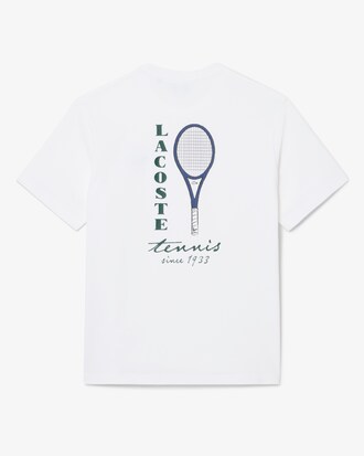 Embroidered Accent Tennis Print Jersey T-shirt