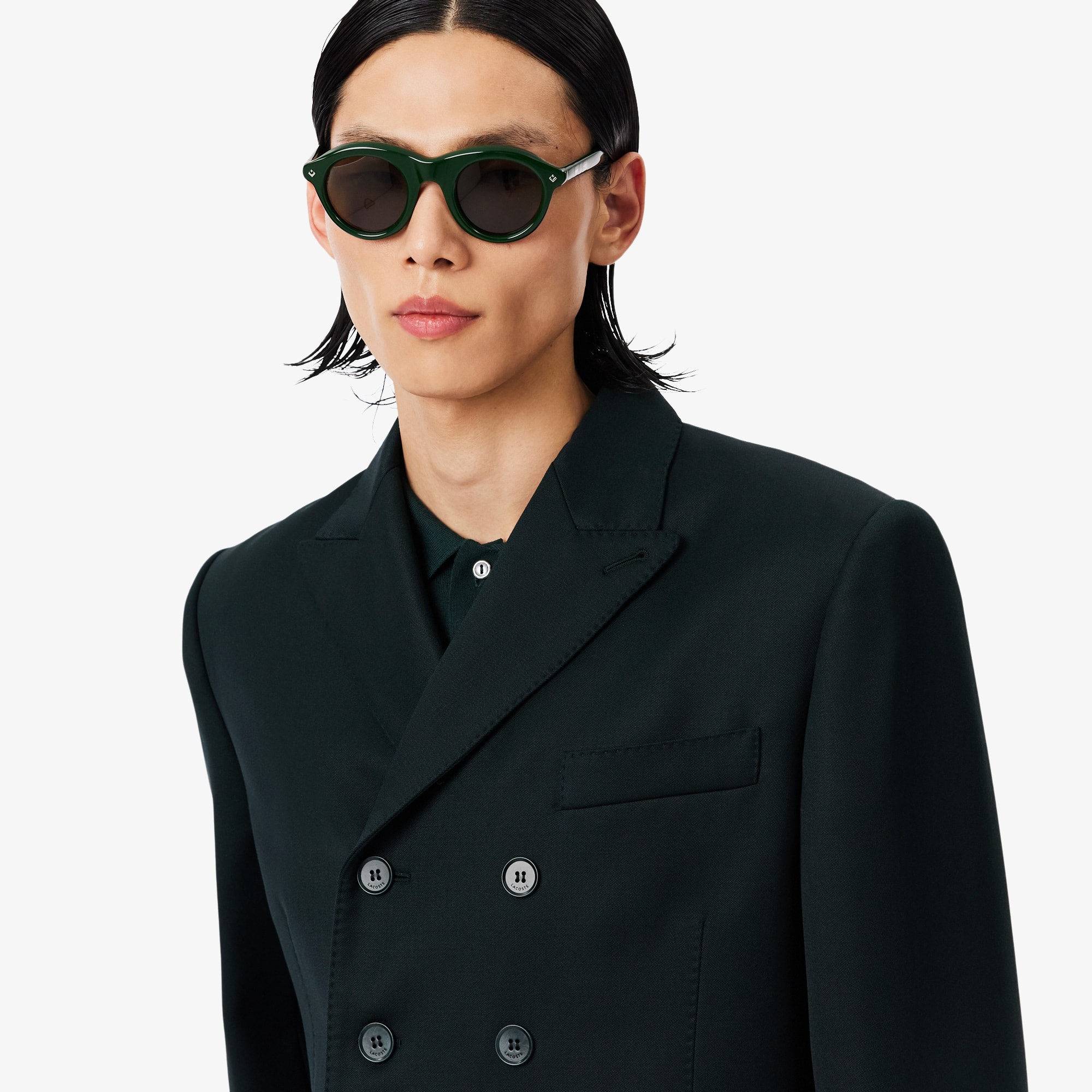 Runway Double Breasted Lightweight Wool Blazer