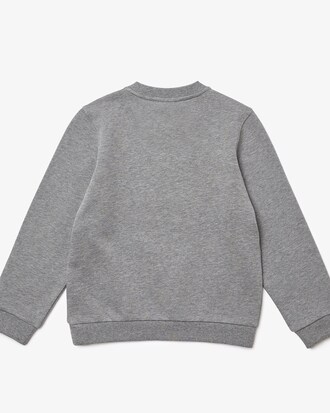 Sudadera infantil de felpa con cuello redondo y bordado