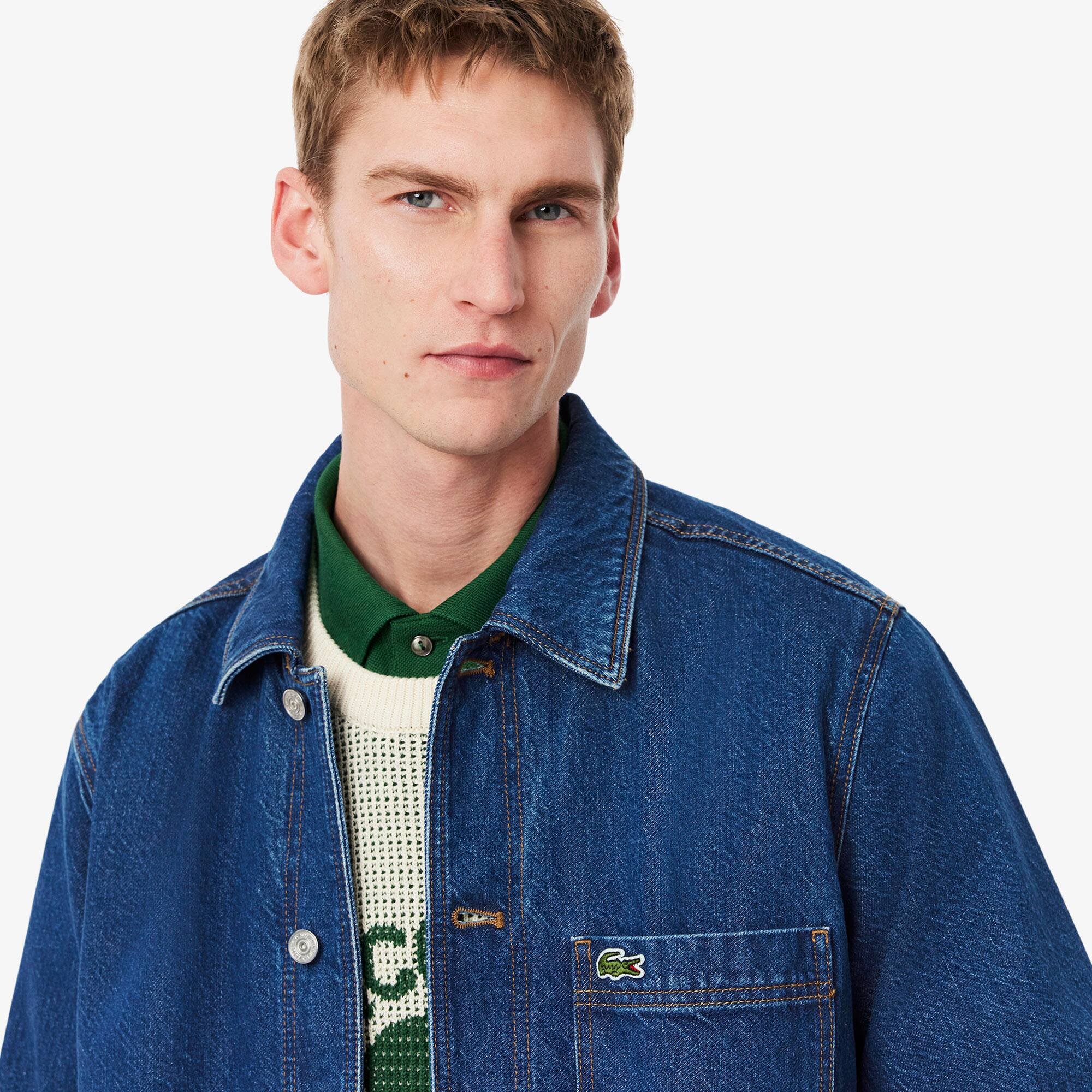 Men's Heavy Cotton Denim Overshirt - Button Down Shirts - New In