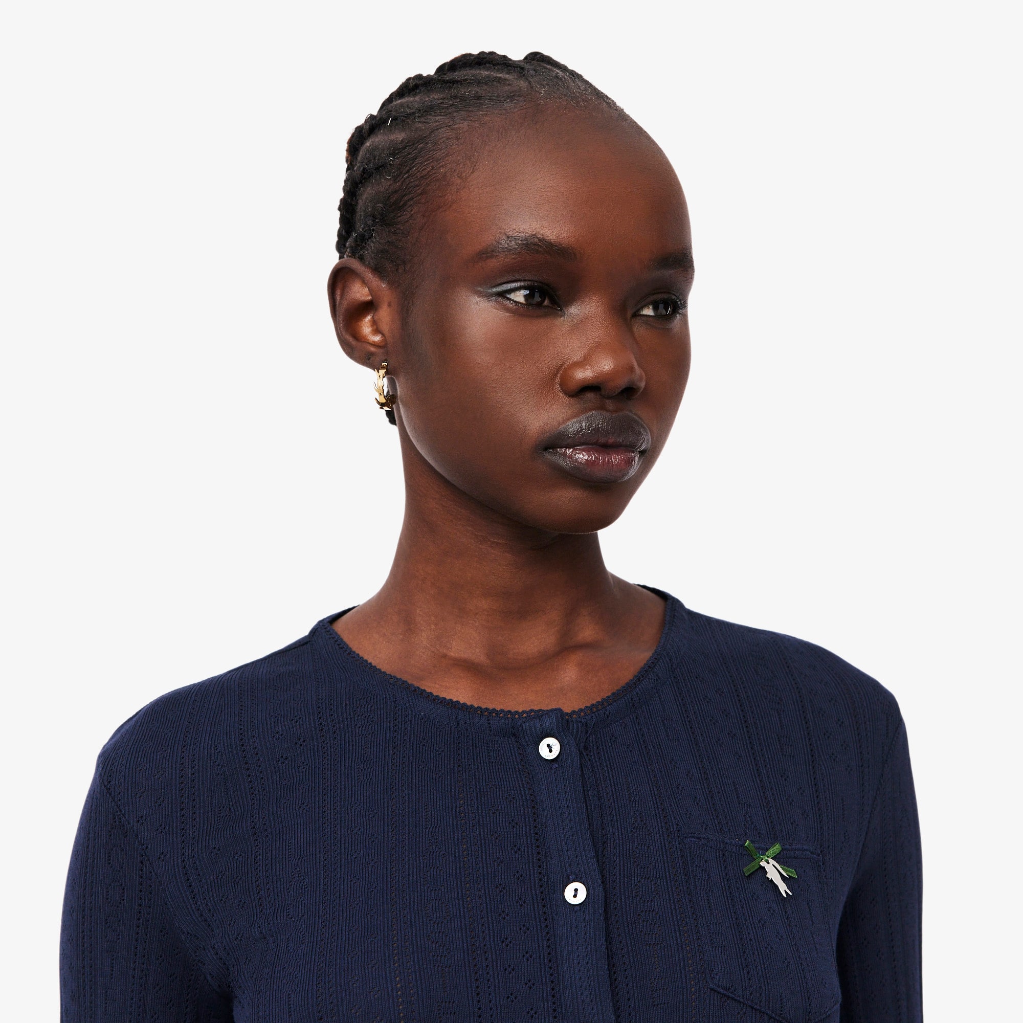 Slim Fit Pointelle Cardigan