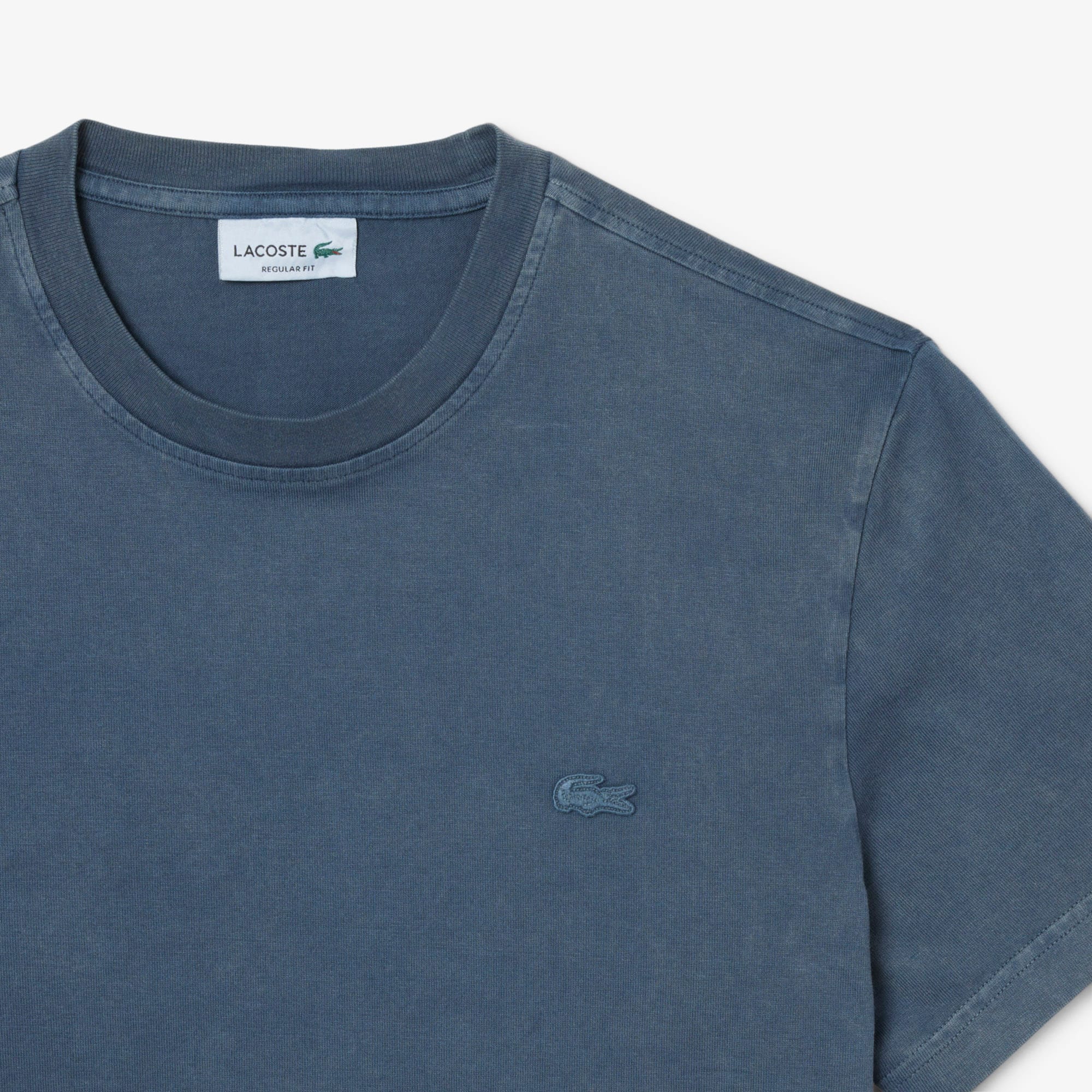 Tシャツ・カットソー LACOSTE Men T-shirt Blue TH9894 C7Z Men's Washed Effect Heavy Jersey T-Shirt - T-shirts - New In