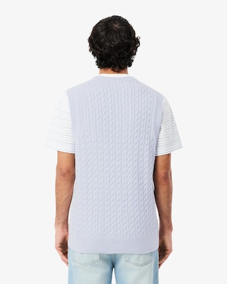 Men's Cable Knit Cotton Sweater Vest