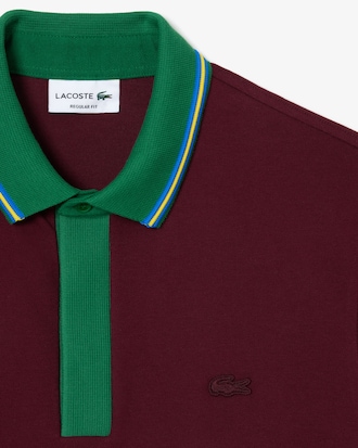 Men's Regular Fit Contrast Neck Smart Paris Polo