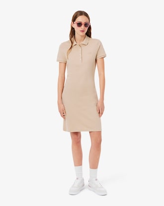 Women's Slim Fit Stretch Mini Piqu&eacute; Polo Dress