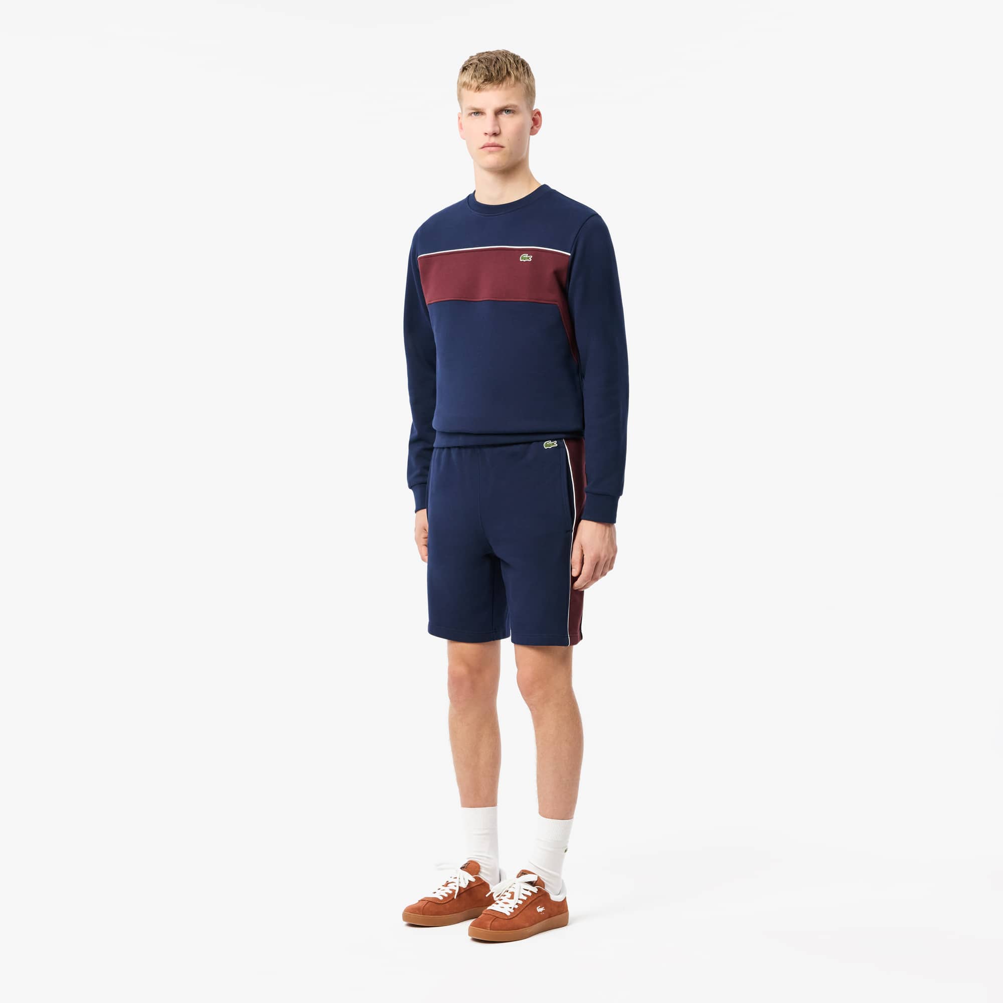 Men's Regular Fit Colorblock Fleece Shorts - Shorts & Swim - New