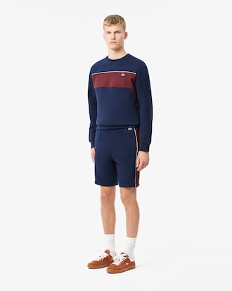 Men's Regular Fit Colorblock Fleece Shorts