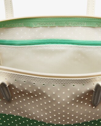 L.12.12 Colorblock Perforated Canvas Zip Tote