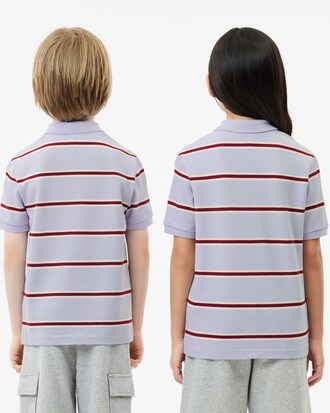 Kids' Striped Petit Piqué Polo