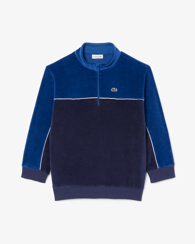 Kids' Zip-Up Colorblock Velour Sweatshirt