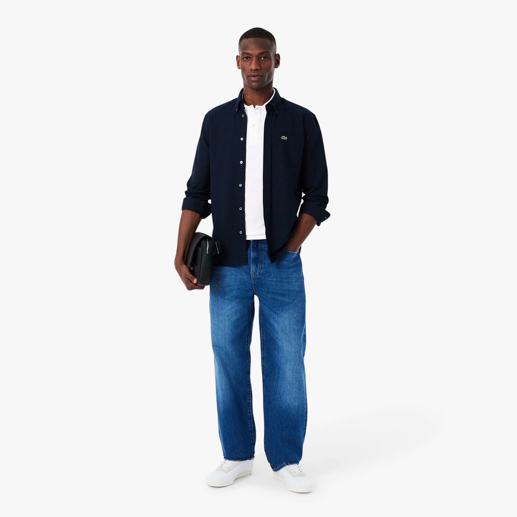 ERECTRICGOLF FIVEBUTTONS POLO WHITE Lサイズ Men's Regular Fit Pima Cotton Polo - Polo Shirts - New In 2025