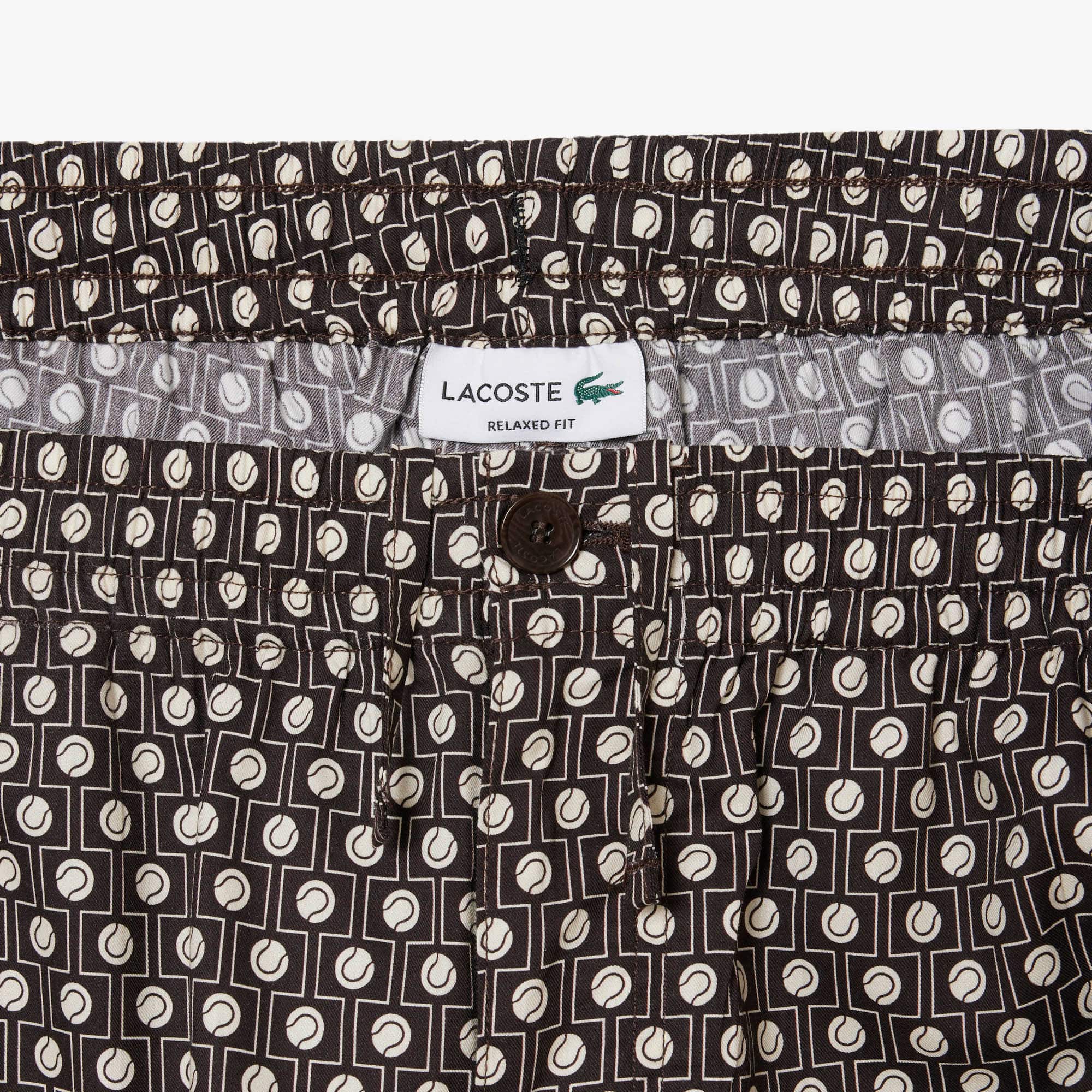 Relaxed Fit Printed Cotton Blend Shorts