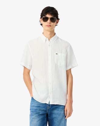 Chemise à manches courtes homme en lin