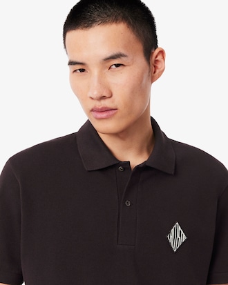 Classic Fit Badge Accent Piqué Polo Shirt