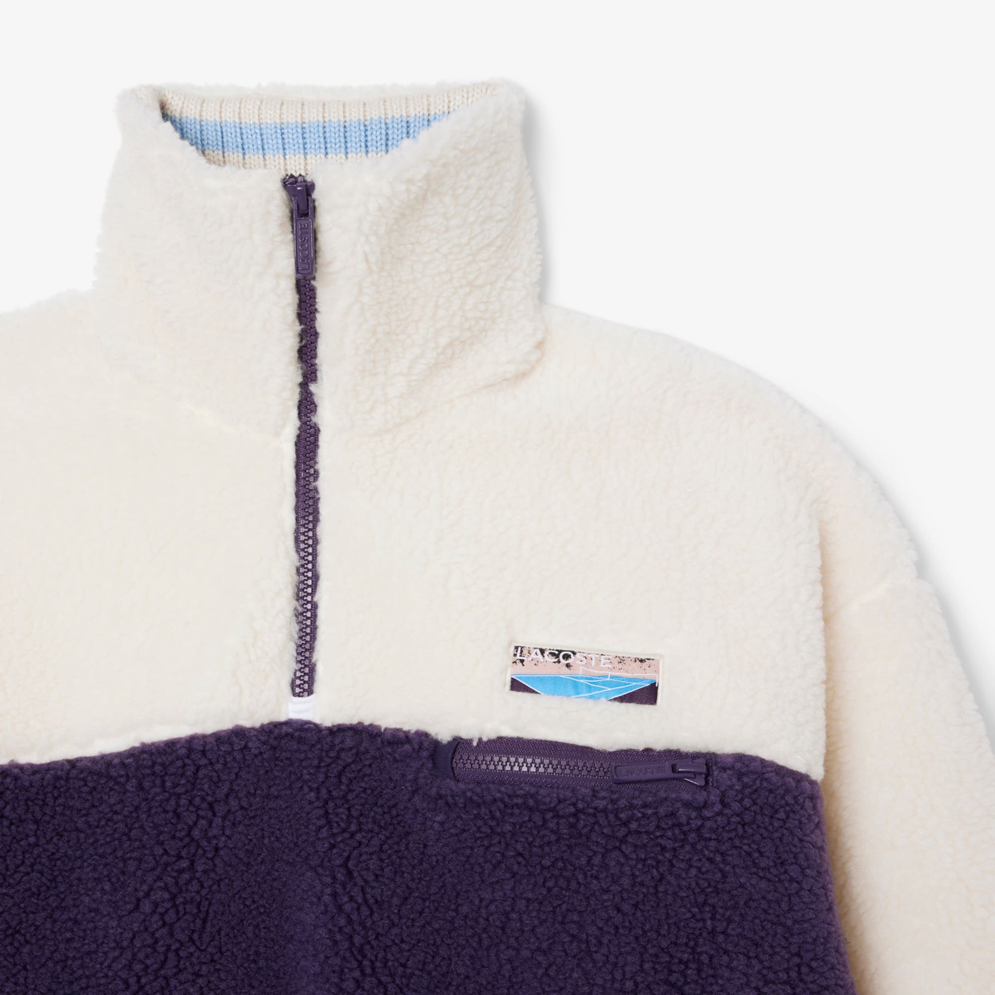 Women's High-Neck Oversized Fleece Sweatshirt - Sweaters
