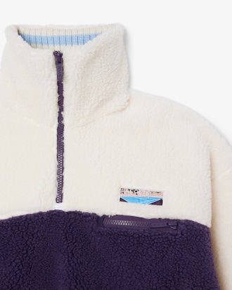 Women's High-Neck Oversized Fleece Sweatshirt
