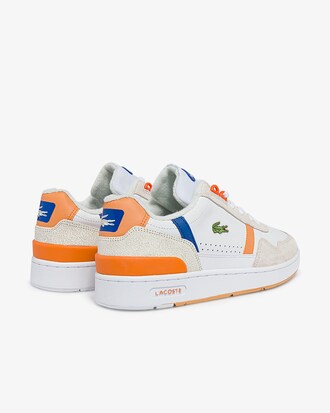 Men's T-Clip Leather and Suede Color-Pop Sneakers