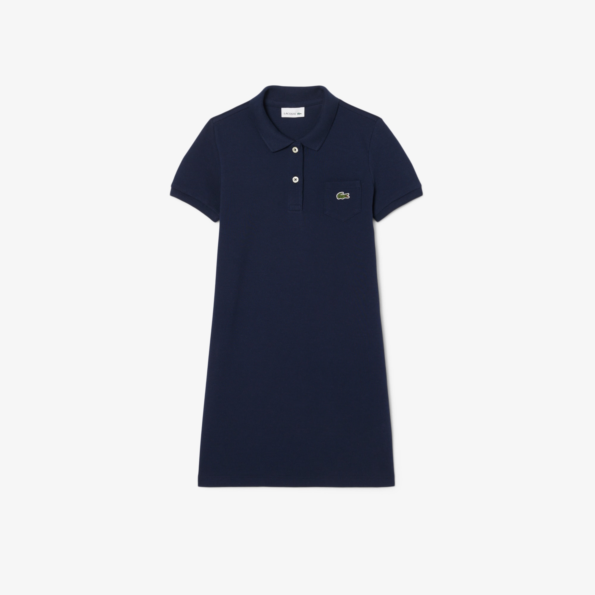 Lacoste Girls' Piqué Polo Dress - 12 Years In Blue